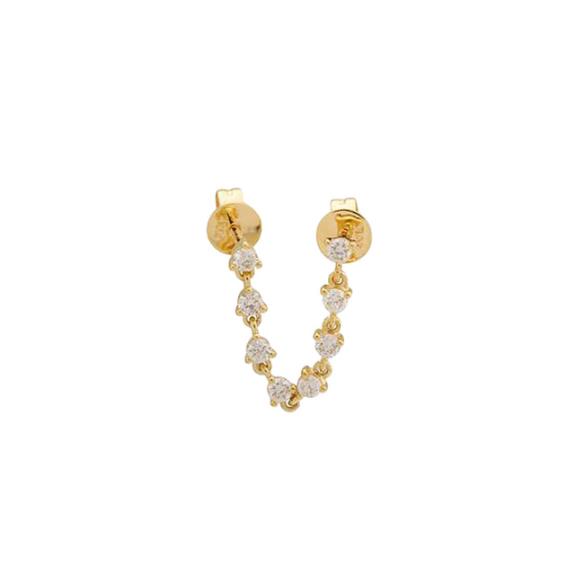 DOUBLE STUD DIAMOND EARRINGS