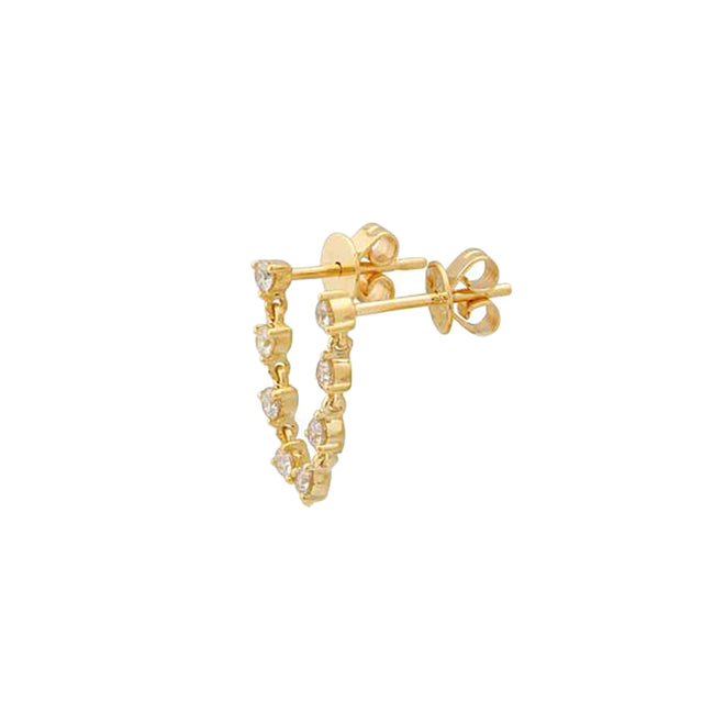DOUBLE STUD DIAMOND EARRINGS