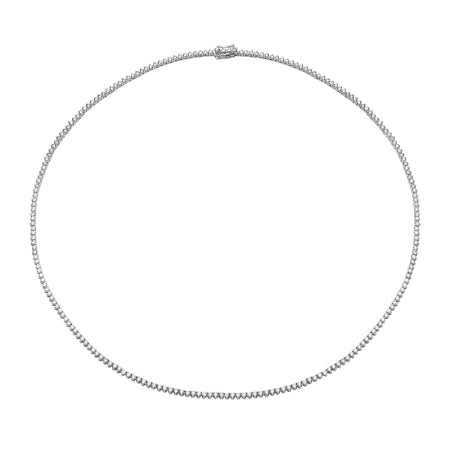 14K WHITE GOLD 3.45CT TENNIS NECKLACE