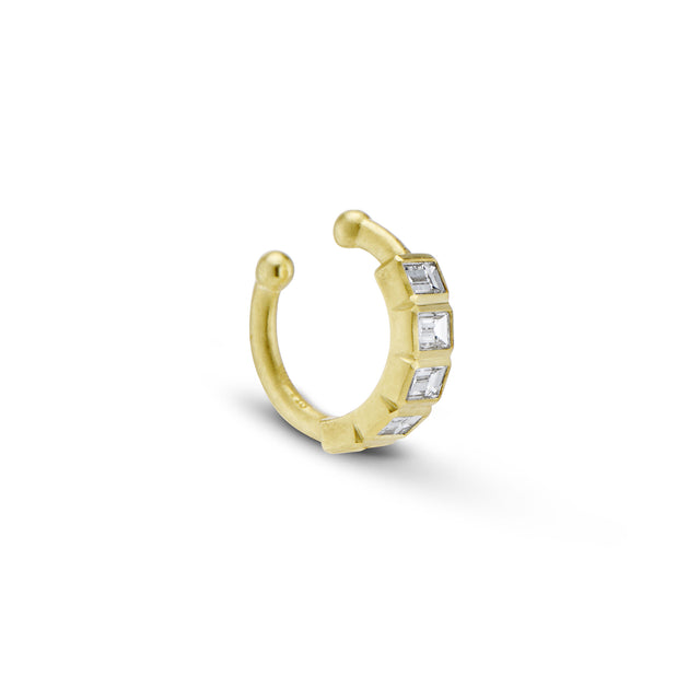 GEO BAGUETTE EAR CUFF IN DIAMOND