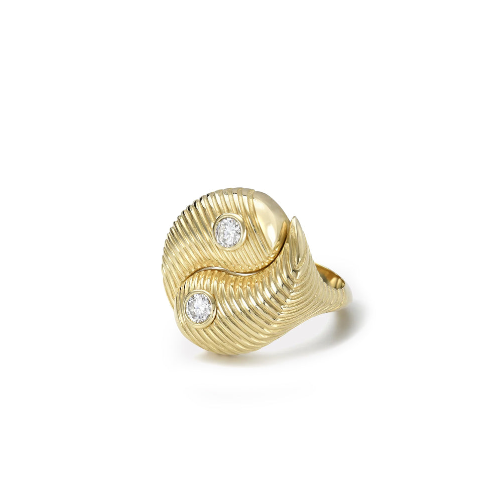 ALL GOLD YIN YANG RING