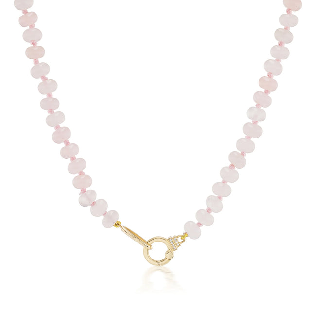 ROSE QUARTZ BEADED NECKLACE