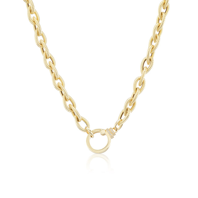 TEXTURED TEARDROP CHAIN