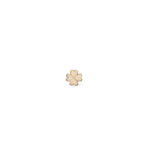 DIAMOND CLOVER STUD SINGLE EARRING