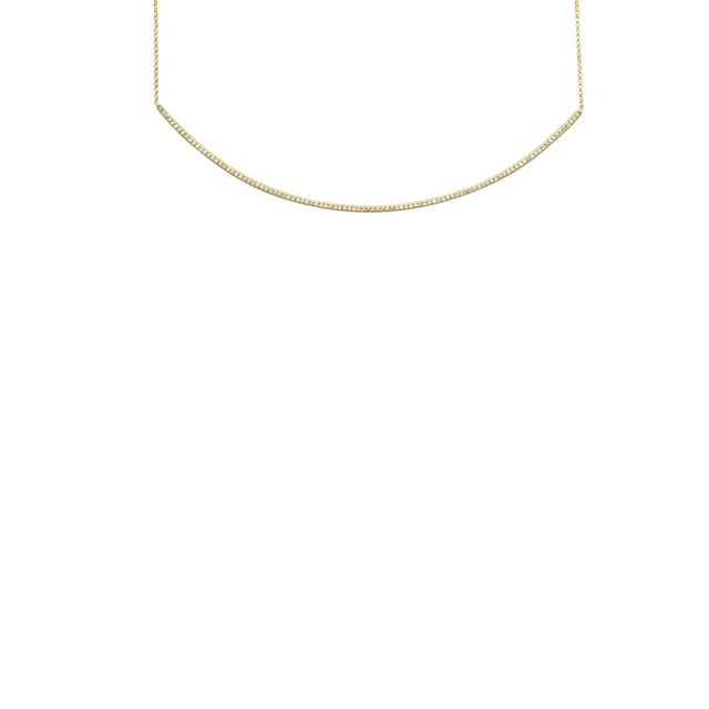 DIAMOND CURVED BAR NECKLACE