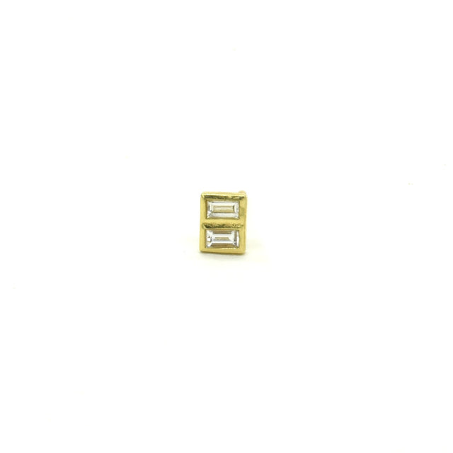 DOUBLE BAGUETTE DIAMOND STUD
