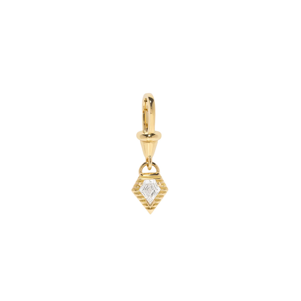 ESCALIER .35CT SHIELD DIAMOND CHARM