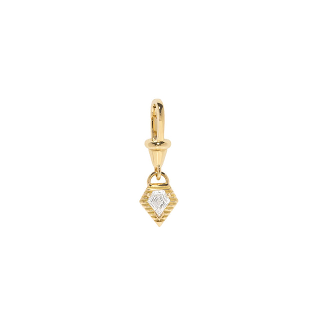 ESCALIER .35CT SHIELD DIAMOND CHARM
