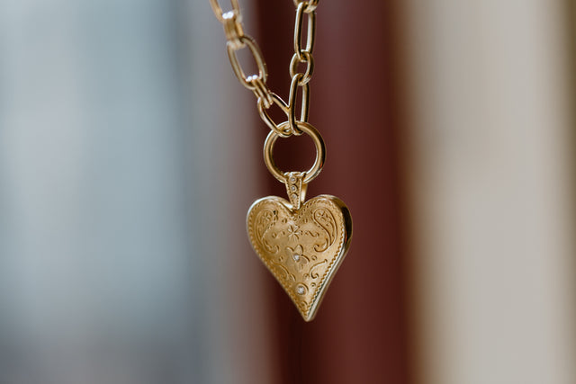 LARGE SOUTHWESTERN HEART CHARM