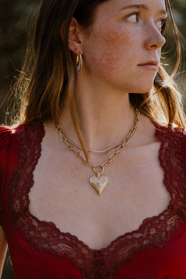LARGE SOUTHWESTERN HEART CHARM