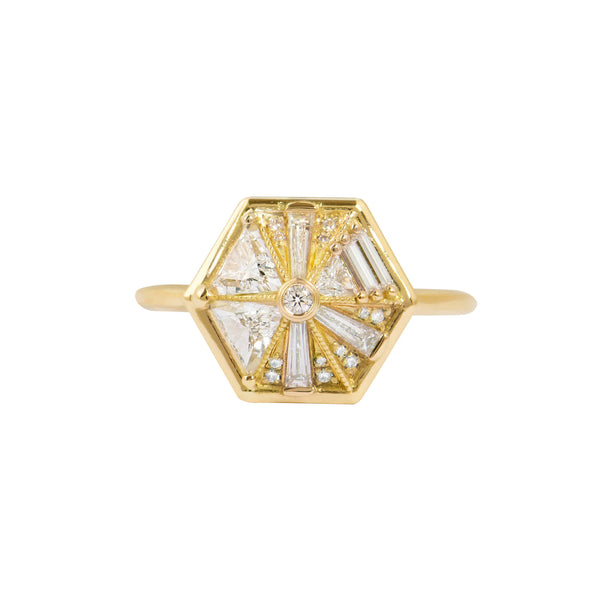 HEXAGON ENGAGEMENT RING