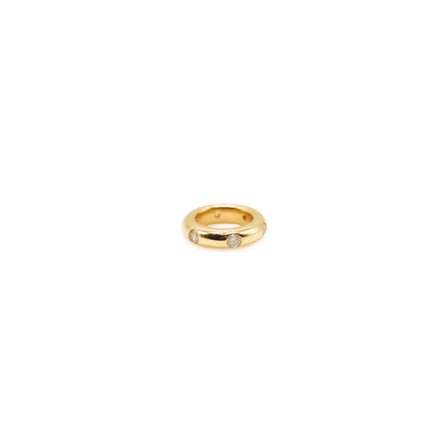 FLUSH GOLD AND ROUND DIAMOND GEMMA RONDELLE