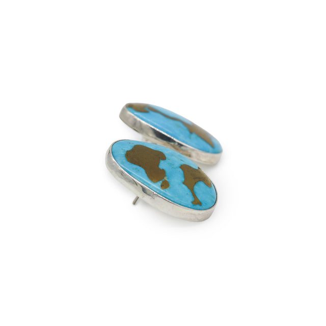 Asymetrical Pyrite Studs