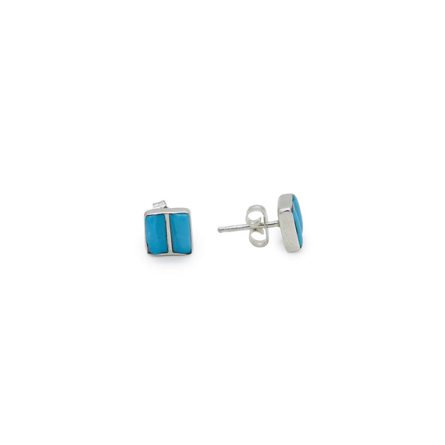 Sterling Silver Turquoise Stud Earrings