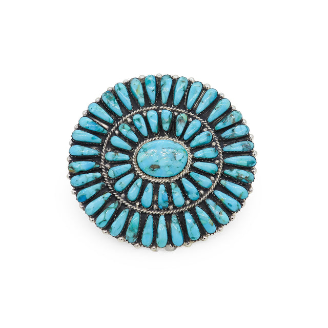 Turquoise Oval Belt Buckle