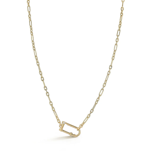 PETITE GEORGIE DIAMOND LOCK NECKLACE
