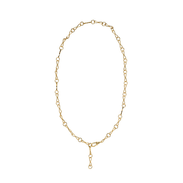 LARGE MOTIF CHAIN LARIAT 22