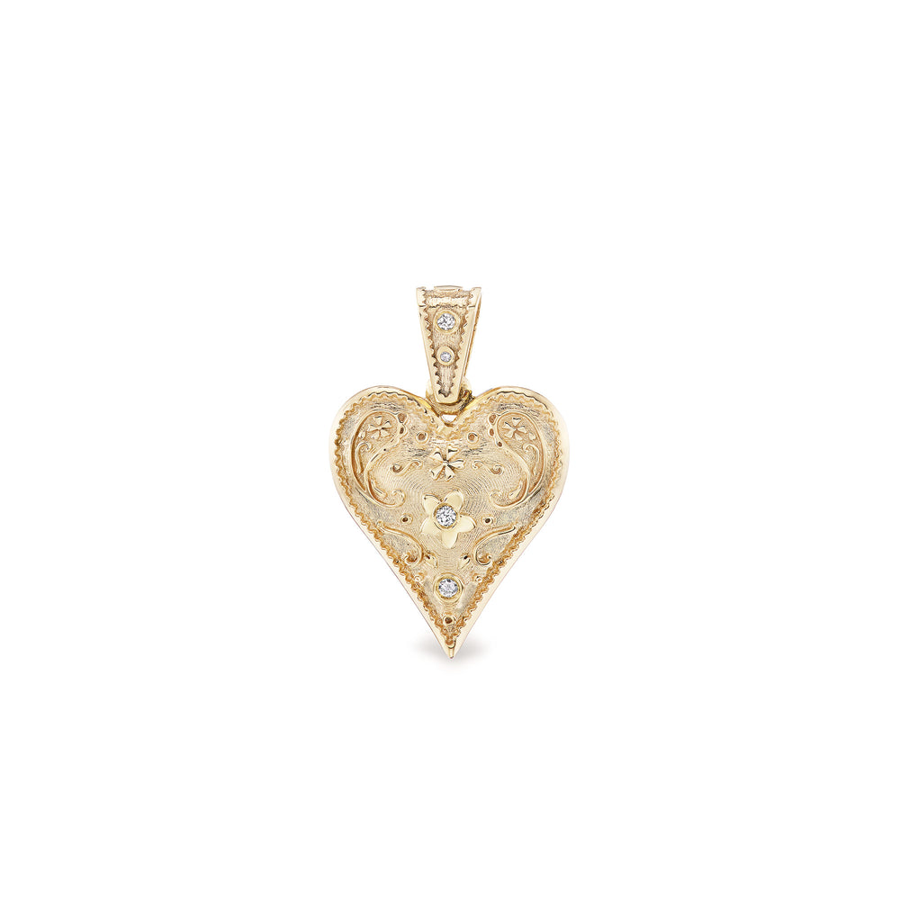 LARGE SOUTHWESTERN HEART CHARM