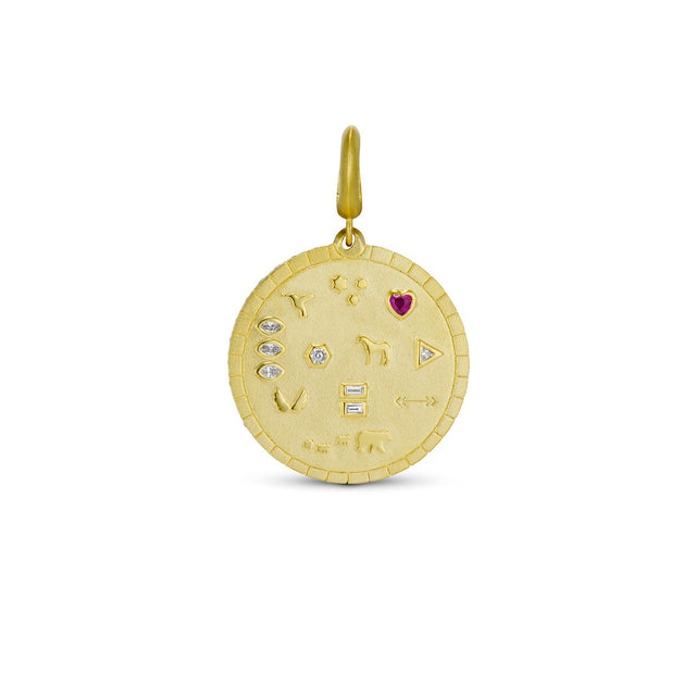 LARGE TOTEM ROUND PENDANT