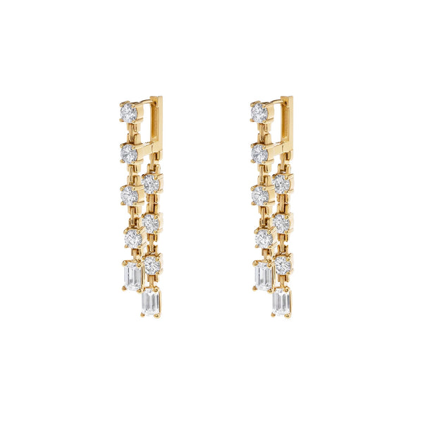 PIROUETTE LARGE 2-STRAND DIAMOND EARRINGS