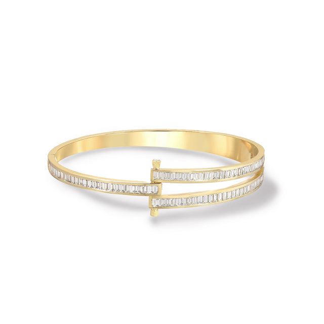 MAGNA BRACELET WITH WHITE BAGUETTE CUT DIAMONDS