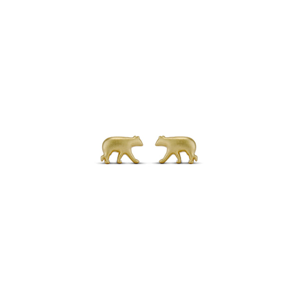 MICRO GOLD MAMA BEAR STUDS
