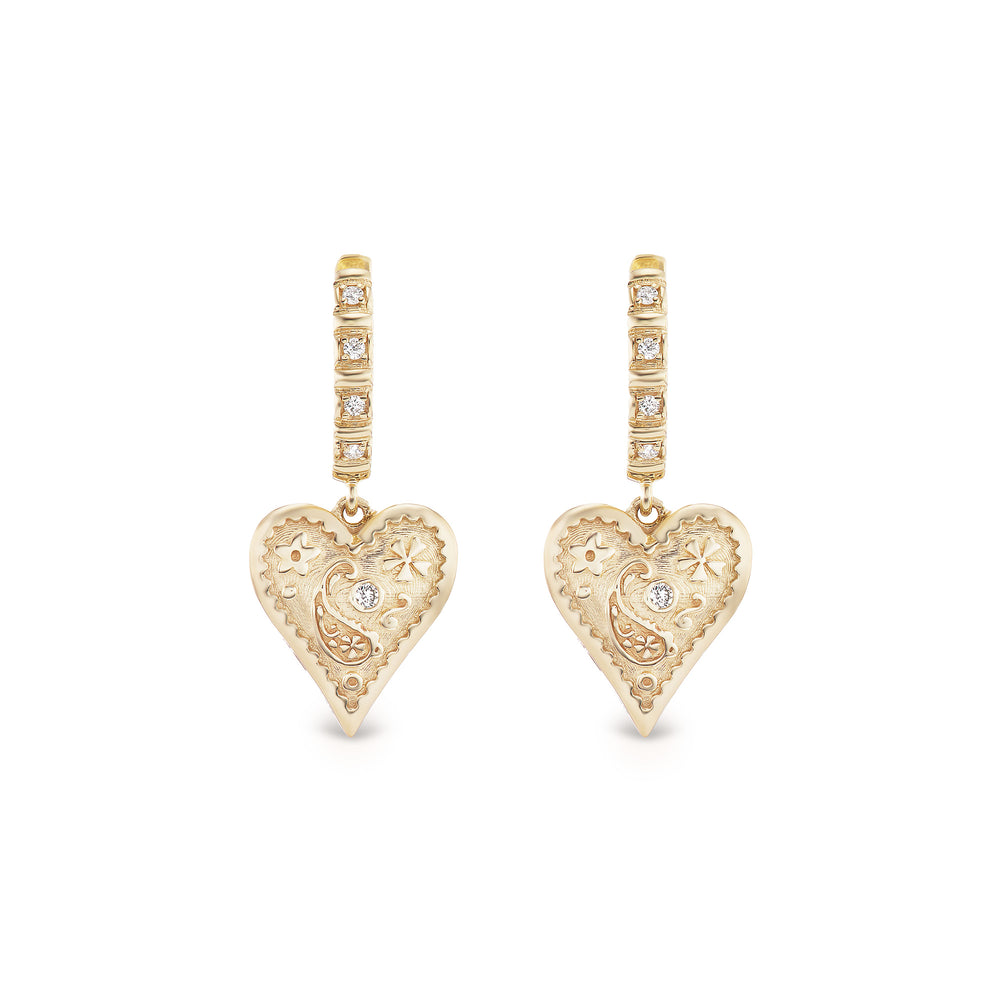 MINI SOUTHWESTERN HEART EARRINGS
