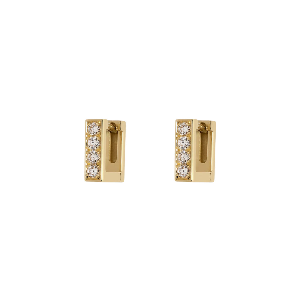 MOSAIC DIAMOND HOOPS