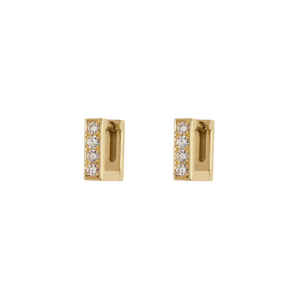 MOSAIC DIAMOND HOOPS