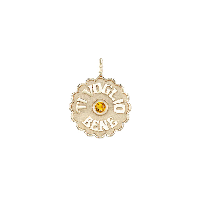 SMALL TI VOGLIO BENE CHARM CITRINE