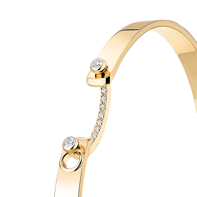 YELLOW GOLD BUSINESS MEETING MOOD BANGLE