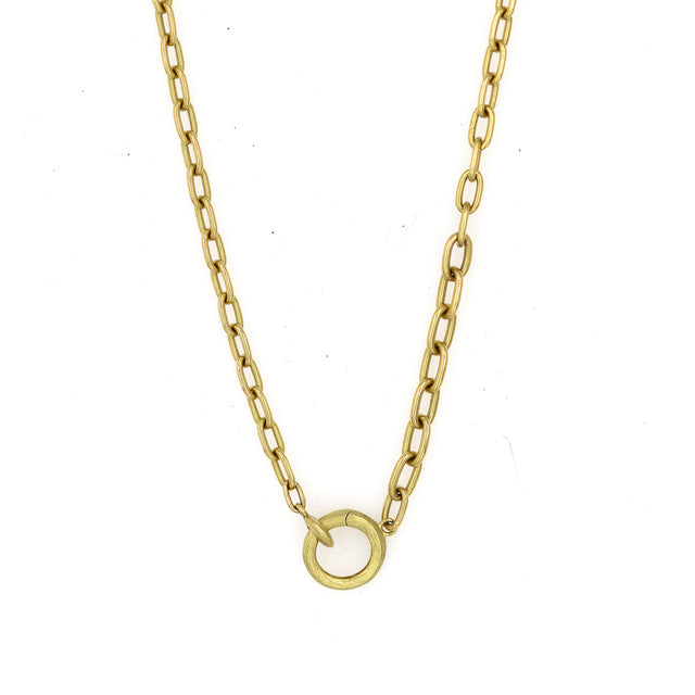 OVAL LINK CHARM HOLDER CHAIN