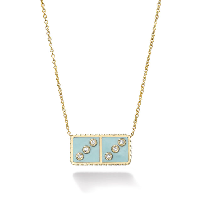 PETITE DOMINO PENDANT - TURQUOISE