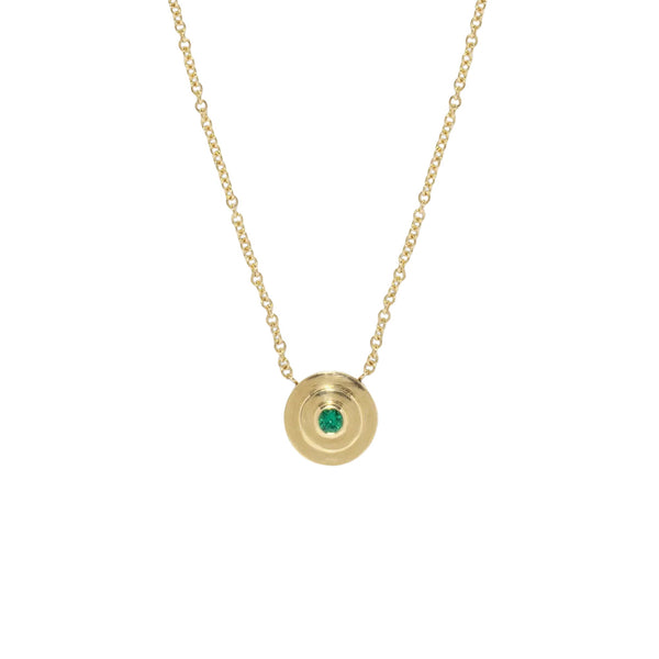 PETITE EMERALD CIRCULAR STAIRCASE NECKLACE