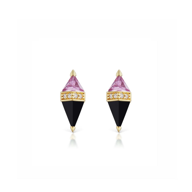 PIETRA STUDS- PINK TOPAZ