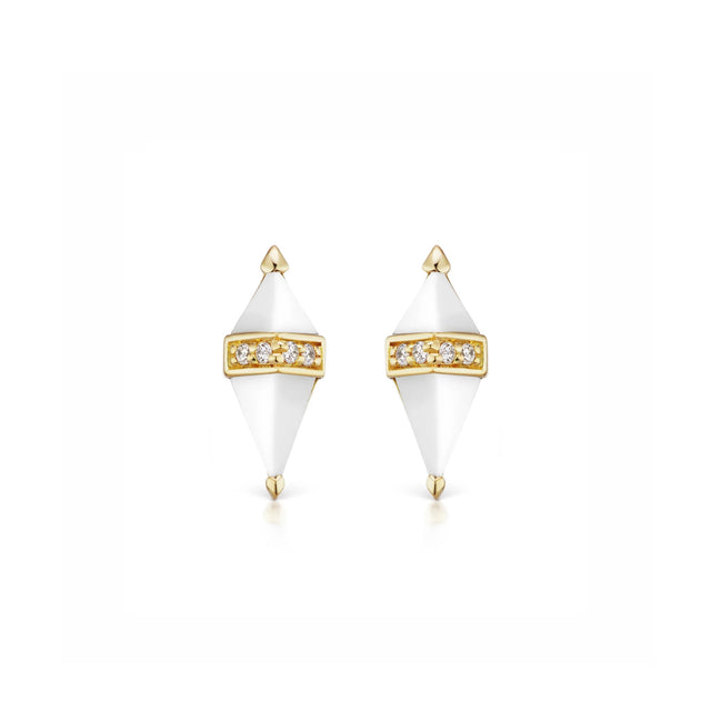 PIETRA STUDS- WHITE ONYX