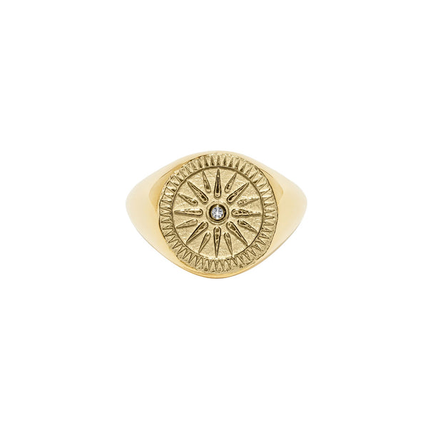 SUNBURST COIN RING