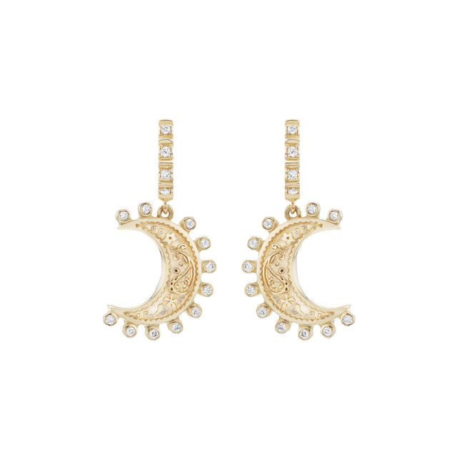 SMALL SOUTHWESTERN MOON EARRINGS