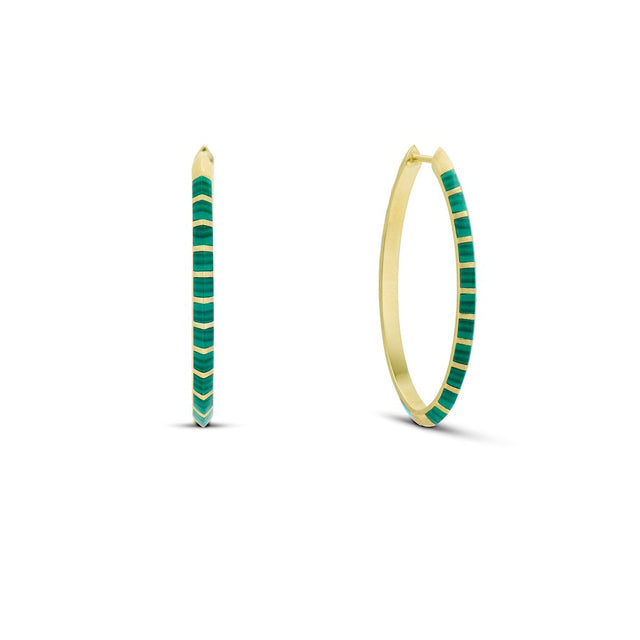 INLAYED OVAL HOOPS