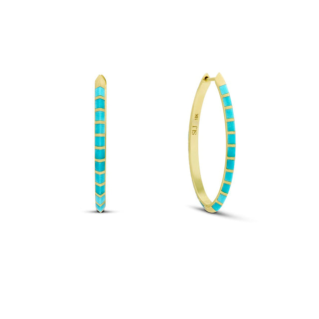 INLAYED OVAL HOOPS