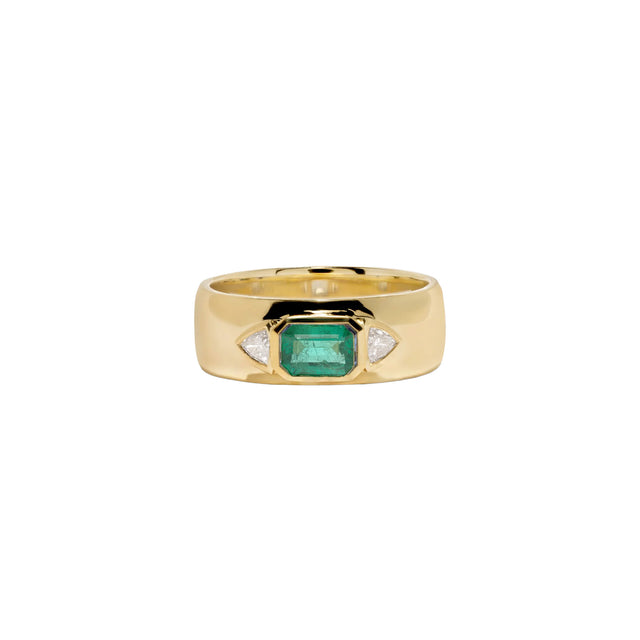 TRIO EMERALD RING