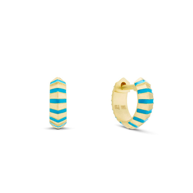 TURQUOISE MICRO HOOPS