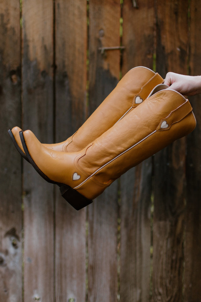 WILD AT HEART BOOTS IN MUSTARD