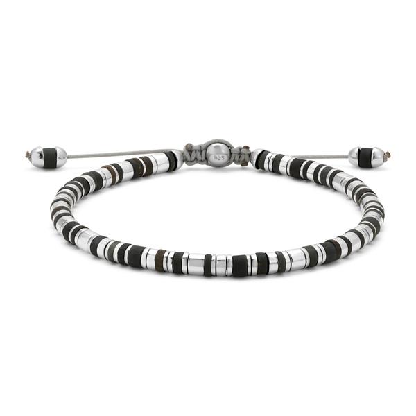 VEXA BRACELET | MATTE BLUE TIGER EYE STERLING SILVER -M