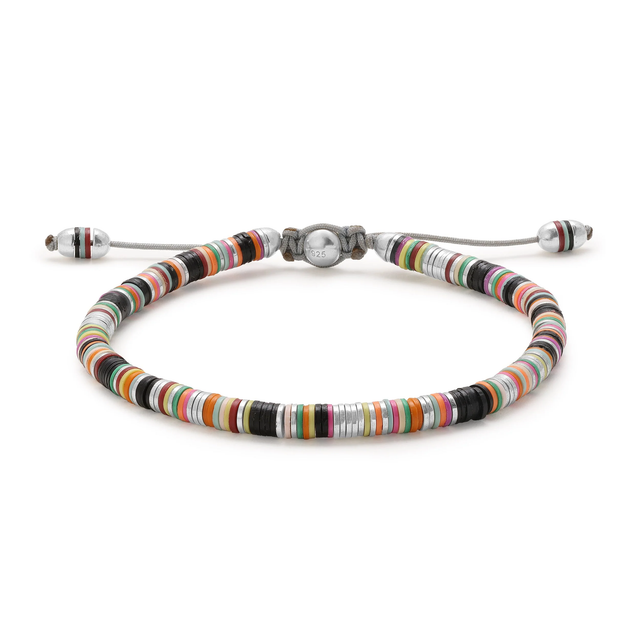MALLI AFRICAN DISC BRACELET IN BLACK MIX - M