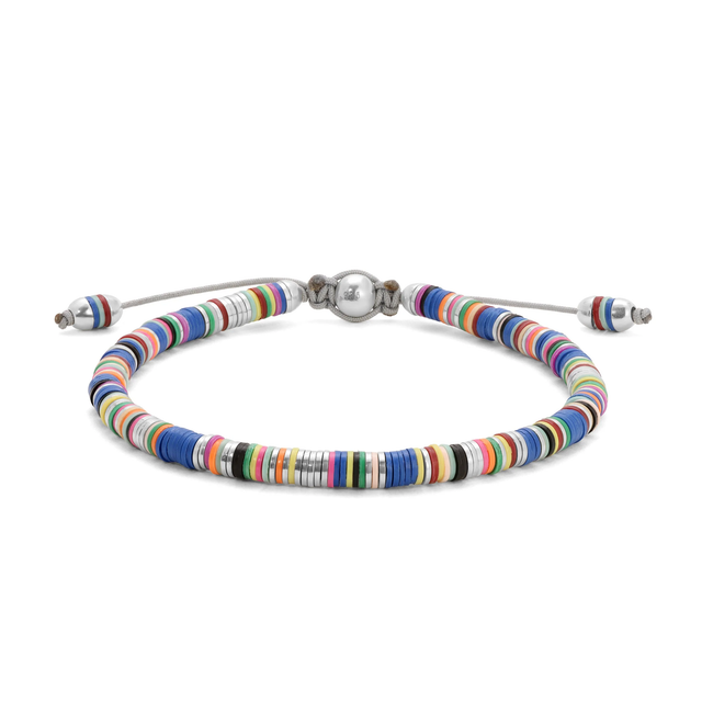 MALLI AFRICAN DISC BRACELET IN BLUE - S