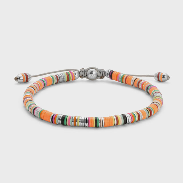 MALLI AFRICAN DISC BRACELET IN ORANGE MIX - M