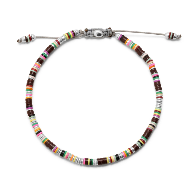 MINI MALLI AFRICAN DISC BRACELET IN BROWN MIX