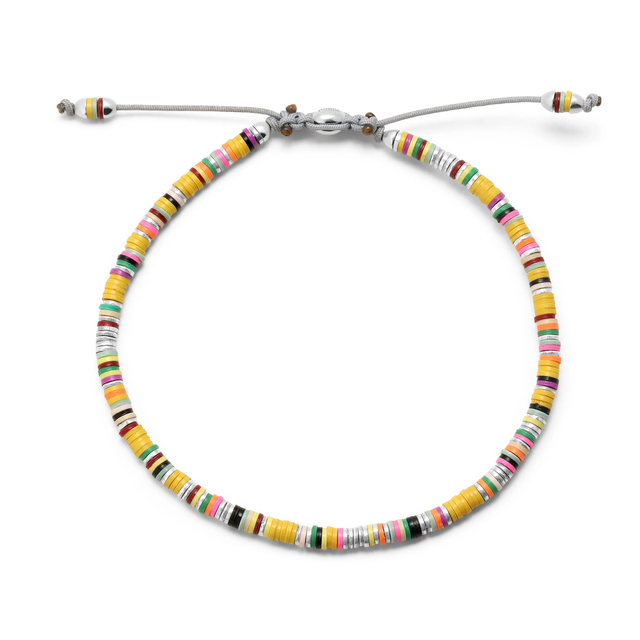 MINI MALLI AFRICAN DISC BRACELET IN MUSTARD MIX
