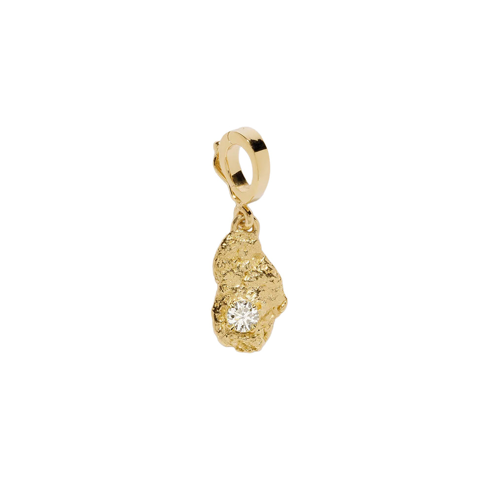 DIAMOND SCATTERED SMALL GOLD NUGGET CHARM